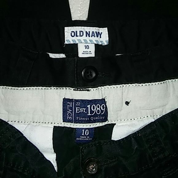 Two pairs of boy's size 10 black Chino pants - Picture 6 of 6